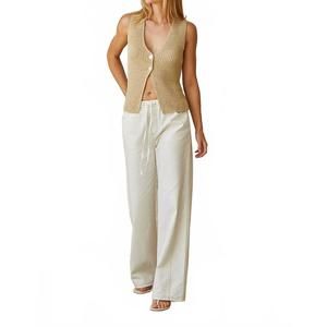 NEW CRESCENT rena denim wide leg pants in white